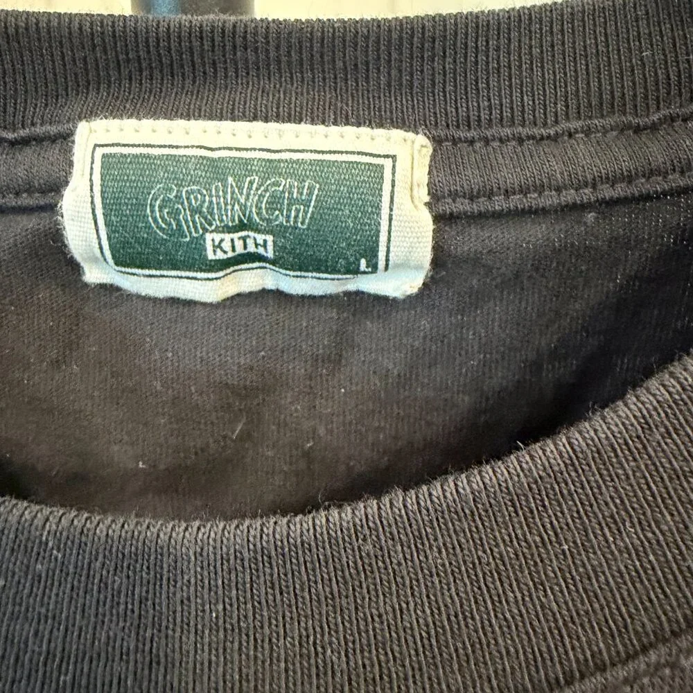 Kith x Dr. Seuss Grinch Holiday Graphic T Shirt Black Mens Large - Picture 2 of 9